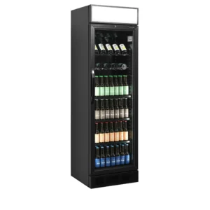 Jääkaappi lasiovella Tefcold CEV425CP-BLACK