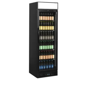 Jääkaappi lasiovella Tefcold CEV435CP-BLACK