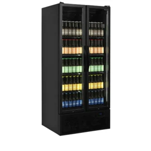 Jääkaappi lasiovella Tefcold FS890H-BLACK