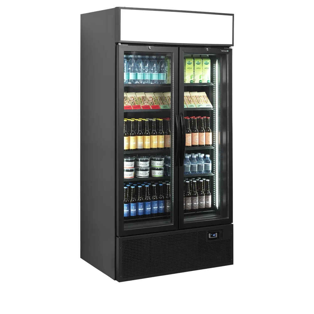 Jääkaappi lasiovella Tefcold FSC1000H-BLACK