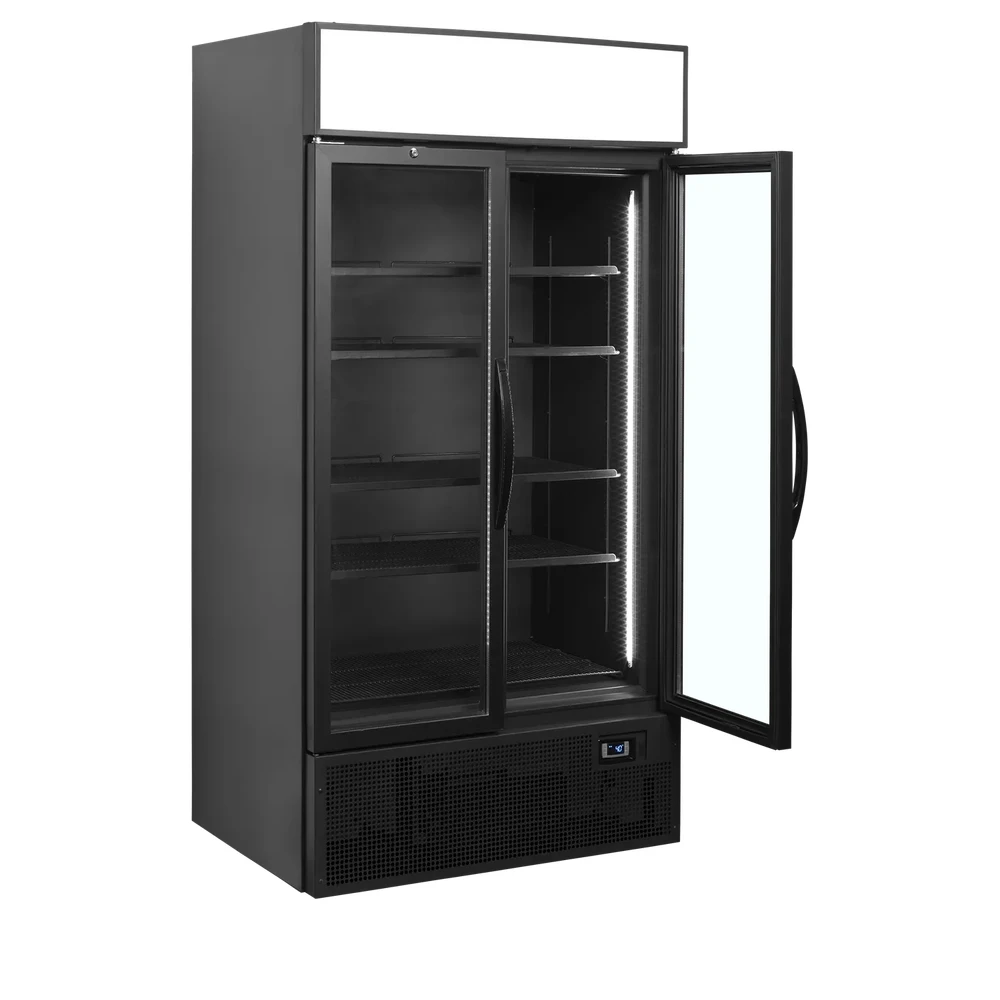 Jääkaappi lasiovella Tefcold FSC1000H-BLACK - Image 2