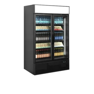 Jääkaappi lasiovella Tefcold FSC1200H-BLACK