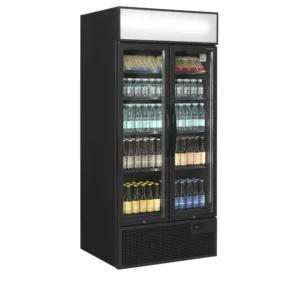 Jääkaappi lasiovella Tefcold FSC891H-BLACK
