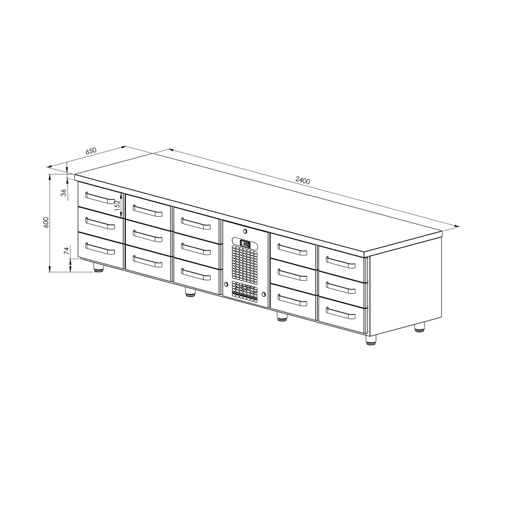 Grillikylmävetolaatikosto VLG 24015 - Image 2