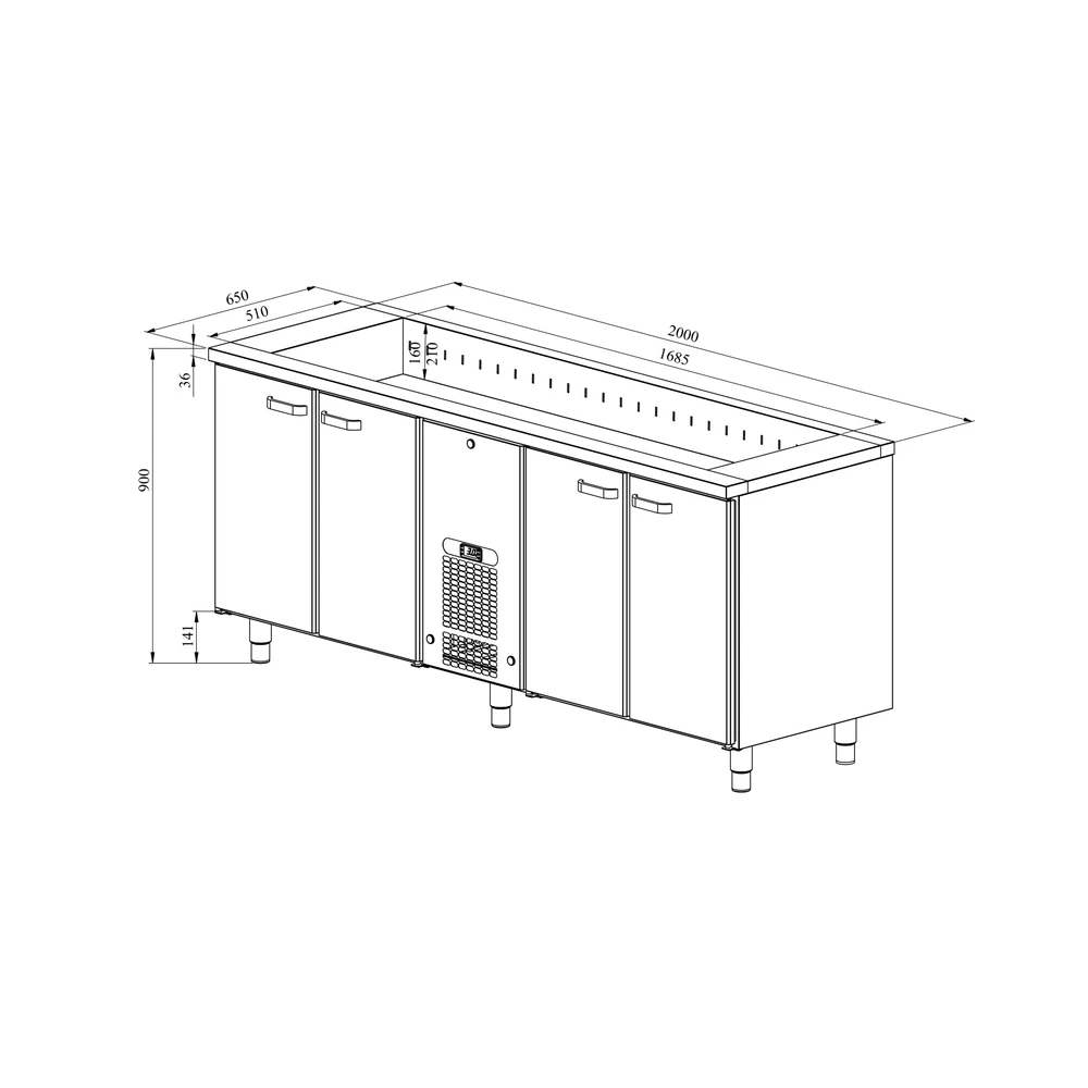 Kylmävetolaatikosto altaalla PA 2040 - Image 2