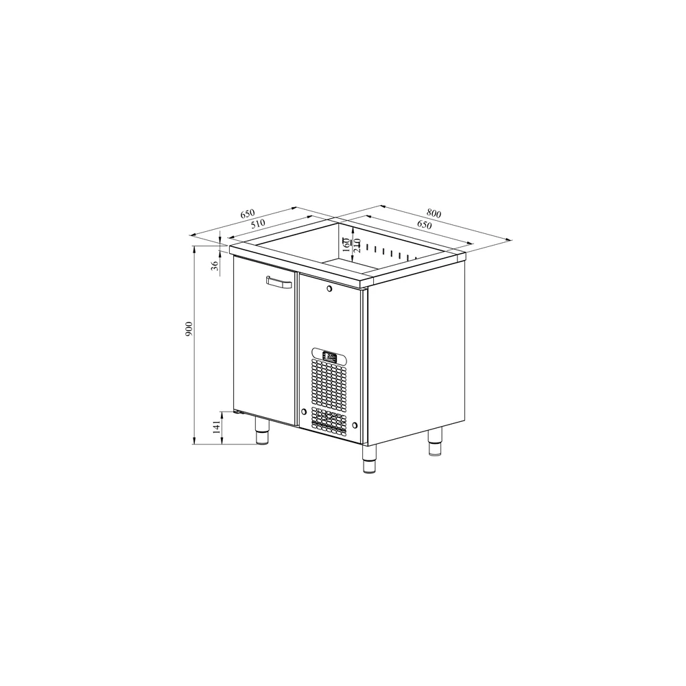 Kylmävetolaatikosto altaalla PA 810 - Image 2