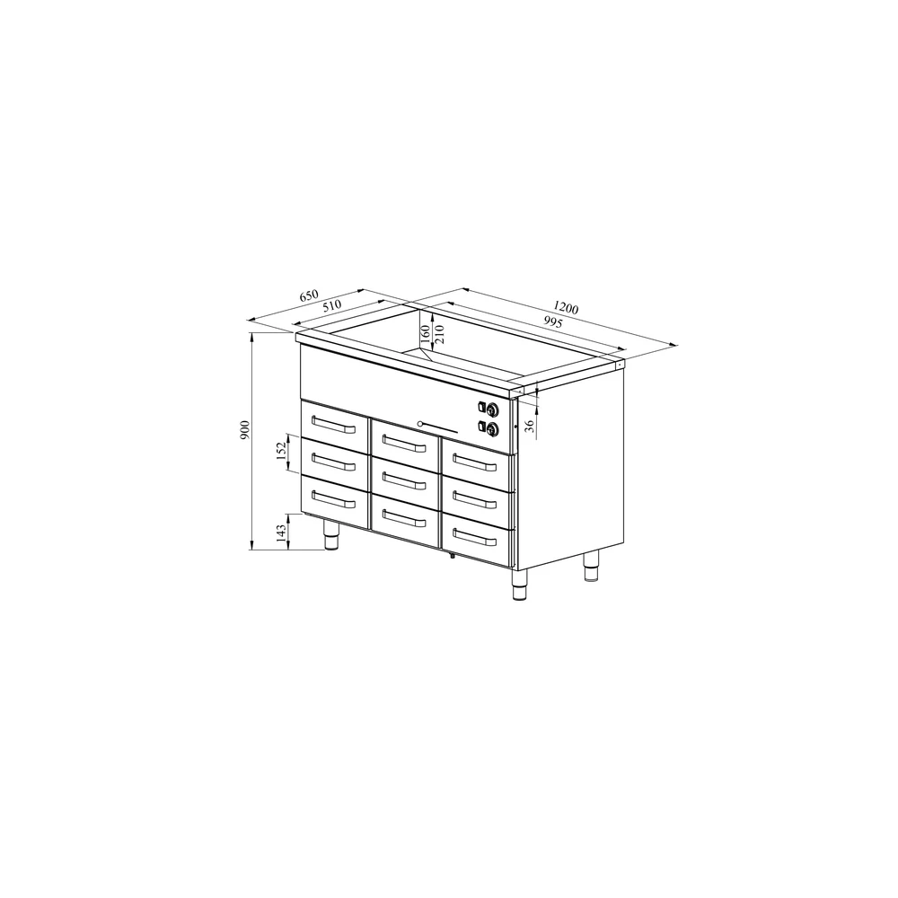 Lämpöhaude lämpövetolaatikolla KLH 1209 - Image 2