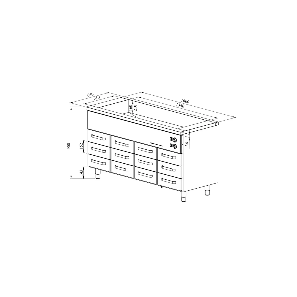 Lämpöhaude lämpövetolaatikolla KLH 16012 - Image 2