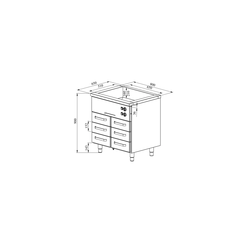 Lämpöhaude lämpövetolaatikolla KLH 806 - Image 2