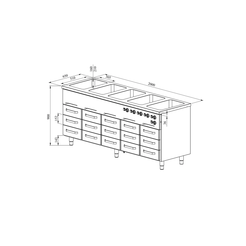 Lämpöhaude lämpövetolaatikolla KLH BM 20015 - Image 2