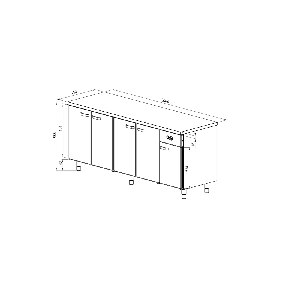 Lämpökaappi neutraalitasolla LK 2050 - Image 2